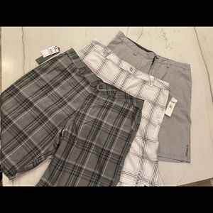 Quicksilver and O’Neil Men’s Shorts (3 pairs of shorts)